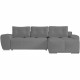 Canapé d'angle convertible CABELLO en tissu gris - LOUNGITUDE - Angle Droit - Occasionnel - 140 x 210 cm