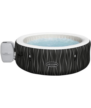 Spa gonflable BESTWAY - Lay-Z-Spa Hollywood - 196 x 66 cm - 4 a 6 places - Rond (Couverture, pompe, cartouche, diffuseur, LED…