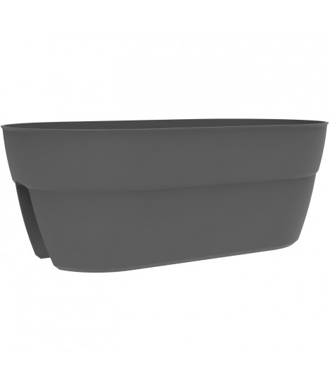 Jardiniere Cavaliere Osaka 19,5 L - EDA - pour Balcons et Rambardes - Gris anthracite