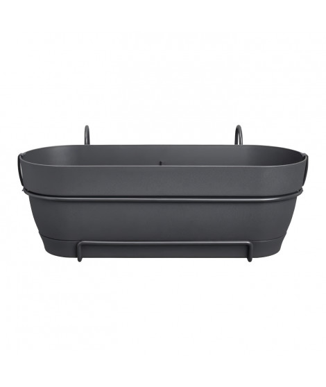 Elho Vibia Campana Balconniere Allin1 50 - Noir - L 50 x B 26 x H 17 cm - Balcon - 100% recyclé