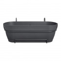 Elho Vibia Campana Balconniere Allin1 50 - Noir - L 50 x B 26 x H 17 cm - Balcon - 100% recyclé