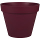 Pot de Fleur Rond TOSCANE - EDA - Ø 40 cm - 23 L - Rouge bourgogne - Plastique