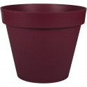 Pot de Fleur Rond TOSCANE - EDA - Ø 48 cm - 43 L - Rouge bourgogne - Plastique traité anti-UV et antigel