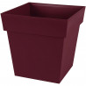 Pot de Fleur Carré TOSCANE 39 cm - EDA - Rouge bourgogne - Plastique - 38 l - Non percé