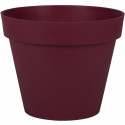 EDA Pot de Fleur Rond TOSCANE Ø 30 cm - Volume 10 L - Ø 29,5 x H.24 cm - Rouge bourgogne