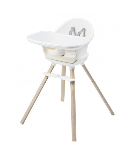 MAXI-COSI Moa Chaise haute bébé évolutive 8 en 1, Chaise haute/Réhausseur/Tabouret/Bureau, De 6 mois a 5 ans, Beyond White2 Eco