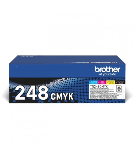 Pack Toner standard - BROTHER - TN248VAL - Cyan Magenta Jaune Noir - 4x1000 pages