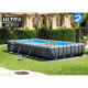 Piscine rectangulaire tubulaire Ultra XTR - INTEX - 26374GN - 9,75 x 4,88 x 1,32m - Filtre a sable - Gris