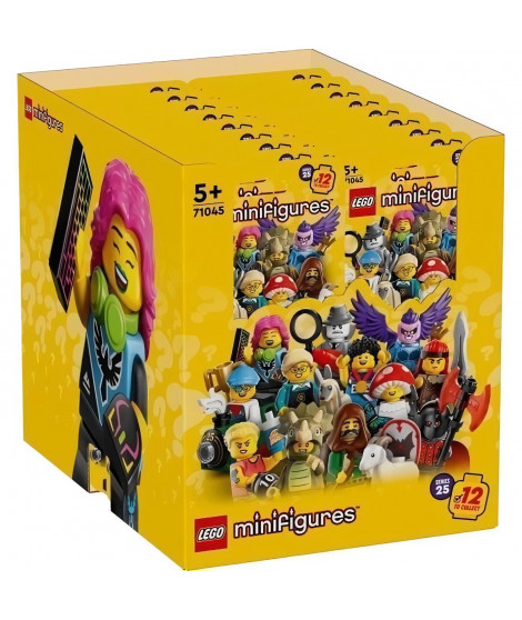 Box 36 sachets- LEGO Minifigures Série 25 Jouet avec Figurines a Collectionner, Set d'Aventure, Pack de Minifigurines