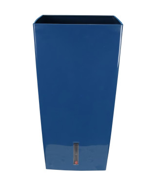 Bac a fleurs carré RIVIERA EVA NEW HAUT - Plastique - 69x69 cm- Bleu