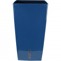 Bac a fleurs carré RIVIERA EVA NEW HAUT - Plastique - 69x69 cm- Bleu