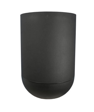 Bac a fleurs rond RIVIERA GRANIT TULIPE - Plastique - Diametre 50 cm - Noir