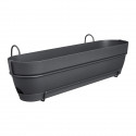 Elho Vibia Campana Balconniere Allin1 70 - Noir - L 70 x B 26 x H 17 cm - Balcon - 100% recyclé