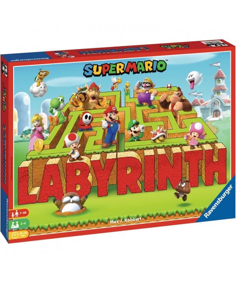 SUPER MARIO Labyrinthe - Ravensburger - Jeu de société famille - Chasse au trésor dans un labyrinthe en mouvement - Des 7 ans