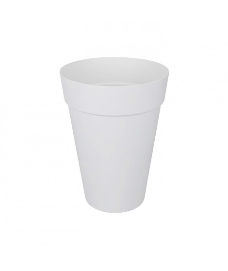 ELHO Loft Urban Pot de fleurs rond Haut 42 - Blanc - Ø 42 x H 56 cm - extérieur - 100% recyclé