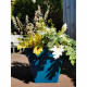 Bac a fleurs carré RIVIERA SOLEILLA - Plastique - 40x40 cm - Bleu