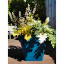 Bac a fleurs carré RIVIERA SOLEILLA - Plastique - 40x40 cm - Bleu