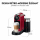 Machine a café KRUPS NESPRESSO CITIZ & MILK Rouge Cafetiere a capsules Espresso Mousseur a lait YY4116FD