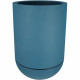 Bac a fleurs rond RIVIERA GRANIT TULIPE - Plastique - Diametre 40 cm - Bleu