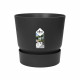 ELHO Greenville Pot de fleurs rond 47 - Noir - Ø 47 x H 44 cm - extérieur - 100% recyclé