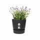 ELHO Greenville Pot de fleurs rond 47 - Noir - Ø 47 x H 44 cm - extérieur - 100% recyclé