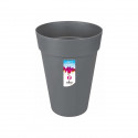 ELHO Loft Urban Pot de fleurs rond Haut 42 - Noir - Ø 42 x H 56 cm - extérieur - 100% recyclé