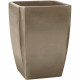 Bac a Arbustes Vase Haut PALMEA 65 L - Double Paroi - Réserve d'Eau Intégrée - 47 x 47 x 65 cm - Taupe - EDA