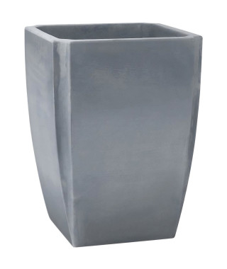 EDA Bac a Arbustes Vase Haut PALMEA 65 L - Double Paroi - Réserve d'Eau Intégrée - 47 x 47 x 65 cm - Gris