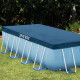 Bâche de protection pour piscine rectangulaire tubulaire INTEX - 28037 - Dimensions 3,90m x 1,80m - Couleur Bleu
