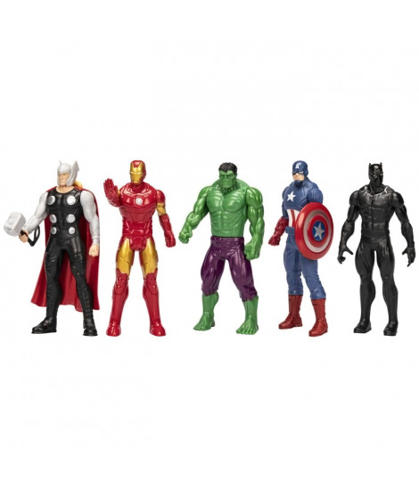 Pack de 5 figurines de 15 cm Marvel, jouets avec 2 accessoires, Avengers Beyond Earth's Mightiest