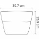 EDA Jardiniere Basse Osaka 38 L - avec Barre Métallique de Renfort - 77,3 x 30,7 x H.25,9 cm - Gris anthracite