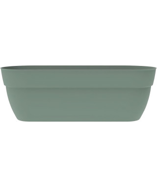 EDA Jardiniere Basse Osaka 38 L - avec Barre Métallique de Renfort - 77,3 x 30,7 x H.25,9 cm - Vert laurier