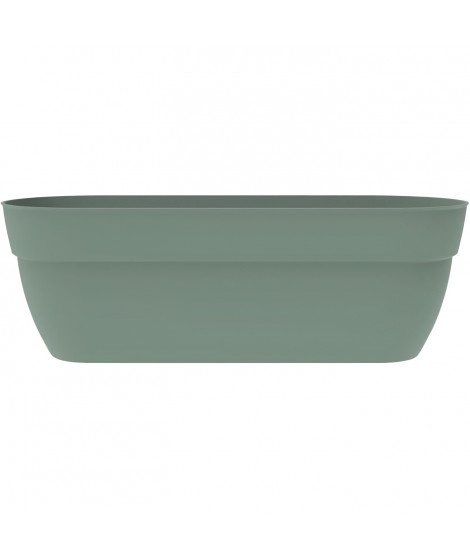 EDA Jardiniere Basse Osaka 38 L - avec Barre Métallique de Renfort - 77,3 x 30,7 x H.25,9 cm - Vert laurier