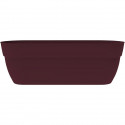 EDA Jardiniere Basse Osaka 38 L - avec Barre Métallique de Renfort - 77,3 x 30,7 x H.25,9 cm - Rouge bourgogne