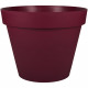 EDA Pot de Fleur Rond TOSCANE Ø 60 cm - Volume 76 L - Ø 59 x H.47 cm - Rouge bourgogne