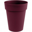 EDA Pot de Fleur Vase Mi-Haut TOSCANE Ø 44 cm - Volume 50 L - Ø 44 x H.53 cm - Rouge bourgogne