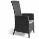 Allibert by KETER Fauteuil de jardin VERMONT - Dossier inclinable - Résine imitation rotin tressé - Graphite