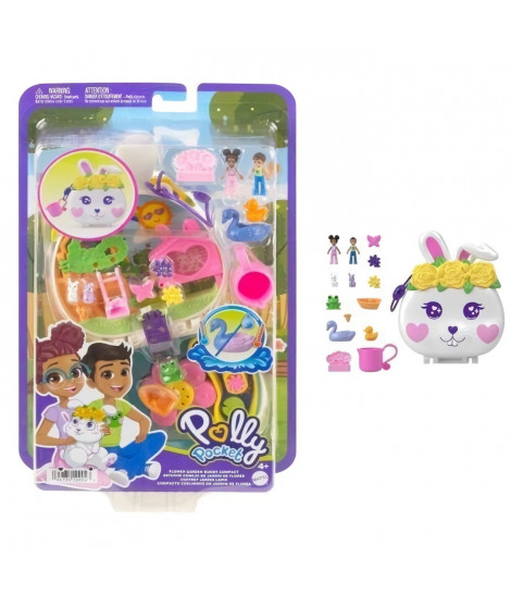 COFFRET JARDIN DU LAPIN - POLLY POCKET - HKV36 - MINI POUPEE POLLY POCKET COFFRET COMPACT