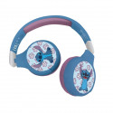 LEXIBOOK - Casque 2 en 1 Disney Stitch - Sans-fil Bluetooth 5.0 ou câble audi - Batterie rechargeable longue-durée - Bleu