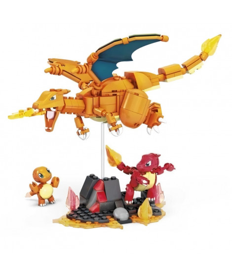 Jeu de construction Salameche Evolution - Mega Bloks - HFG06 - 313 pieces - Licence Pokémon