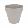 ELHO Loft Urban Pot de fleurs rond Roues 60 - Gris - Ø 58 x H 54 cm - extérieur - 100% recyclé