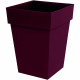 EDA Pot de Fleur Carré Mi-Haut TOSCANE - Volume 51 L - 39 x 39 x H.53 cm - Rouge bourgogne