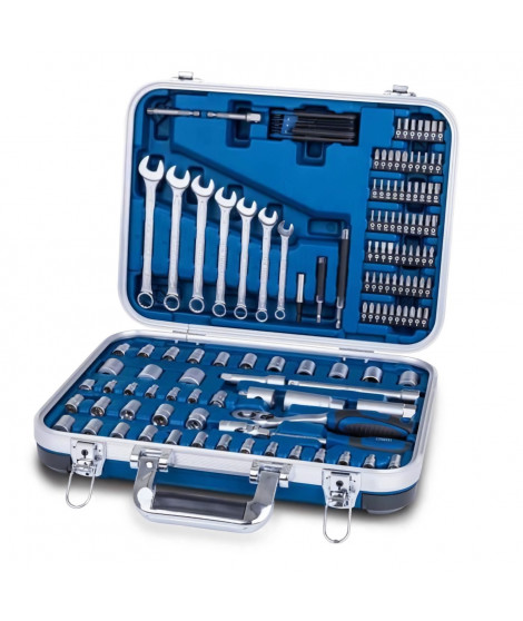 Malette a outils de 135 pieces - SCHAPPACH - TB170 - Outils en acier chrome vanadium - Mallette verrouillable