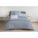 HOME LINGE PASSION Parure de couette Louxor - 1 housse de couette 220 x 240 cm + 2 taies 65 x 65 cm - Bleu et blanc