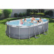 Kit Piscine hors sol tubulaire BESTWAY - Power Steel - 427 x 250 x 100 cm - Ovale (Inclus épurateur a Cartouche de 2006 L/H)