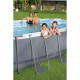 Kit Piscine hors sol tubulaire BESTWAY - Power Steel - 427 x 250 x 100 cm - Ovale (Inclus épurateur a Cartouche de 2006 L/H)