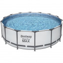 Kit Piscine hors sol tubulaire BESTWAY Steel Pro Max - 427 x 122 cm - Ronde (Avec un filtre a cartouche, une bâche et une éc…