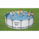 Kit Piscine hors sol tubulaire BESTWAY Steel Pro Max - 427 x 122 cm - Ronde (Avec un filtre a cartouche, une bâche et une éc…