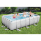 Kit Piscine hors sol tubulaire BESTWAY - Power Steel - 404 x 201 x 100 cm - Rectangulaire (Livrée avec échelle, pompe et dif…