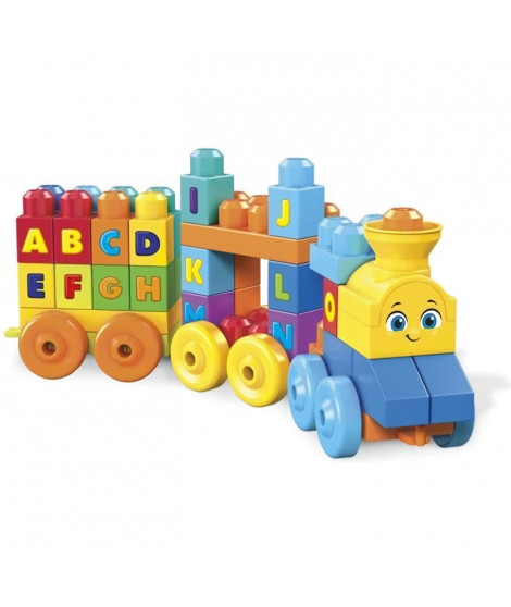 MEGA BLOKS First Builders Le Train de l'Alphabet - 50 blocs - 12 mois et +